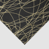 Papier Mousseline Mariage Royal Or Noir Lèvres Baisers Baby Shower (Détail)