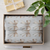 Papier Mousseline Mariage Ruban Vert Blanc Or Romantique Rustique (Cadeau)