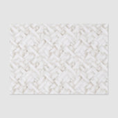 Papier Mousseline Mariage tissé en panier blanc (Recto)