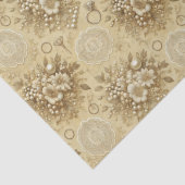 Papier Mousseline Mariage traditionnel de fleurs, perles et dentelle (Détail)