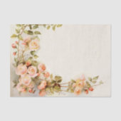 Papier Mousseline Mariage vintage Antique Rose Fleur (Recto)