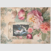 Papier Mousseline Marie Antoinette Floral Ephémère Française Découpa (Recto)