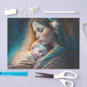 Papier Mousseline Marie et Jésus (Artisanat)