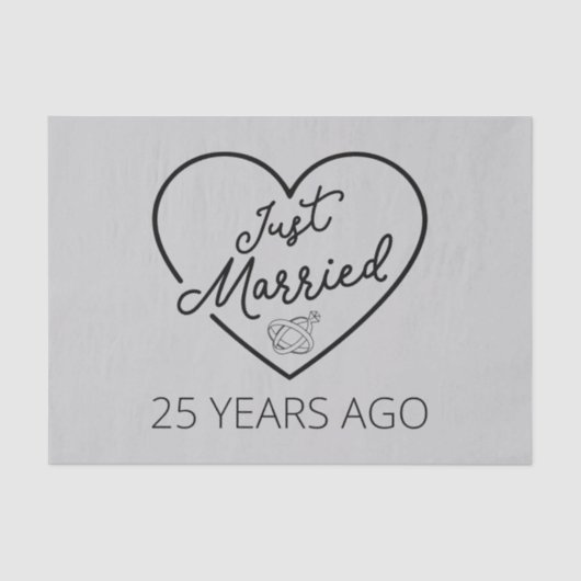 Papier Mousseline Marié Il Y A 25 Ans III (Recto)