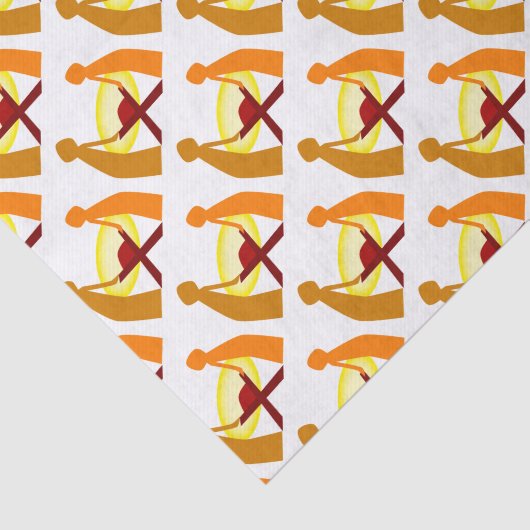 Papier Mousseline Marie Joseph Et Bébé Jésus (Détail)