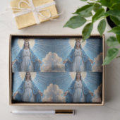 Papier Mousseline Marie Vierge Bleue Céleste (Cadeau)