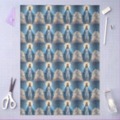 Papier Mousseline Marie Vierge Bleue Céleste (Artisanat)