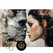 Papier Mousseline Mariée de la Saint-Valentin de Frankenstein 