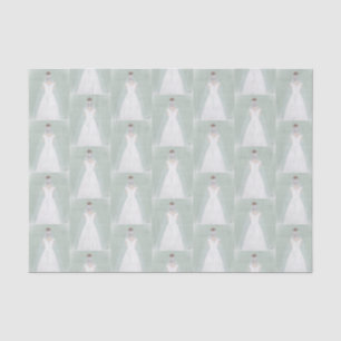 Papier Mousseline Mariée en robe mariage