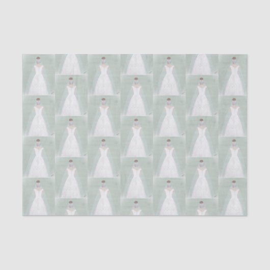 Papier Mousseline Mariée en robe mariage (Recto)