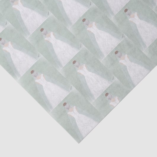 Papier Mousseline Mariée en robe mariage (Détail)