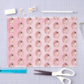 Papier Mousseline Mariée en robe Mariage blanche tenant un bouquet (Artisanat)