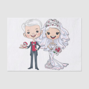 Papier Mousseline Mariée et salle