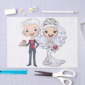 Papier Mousseline Mariée et salle (Artisanat)