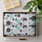 Papier Mousseline Mariée Fête de mariage thème bleu sarcelle pois (Cadeau)