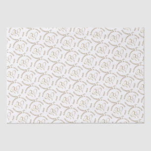 Papier Mousseline Mariée Marié Date de Mariage Cœur Doré en Relief