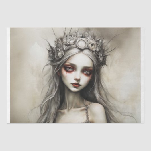 Papier Mousseline Mariée Twilight Christina - Découpage - (Recto)