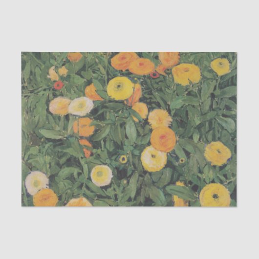 Papier Mousseline Marigolds par Koloman Moser (Recto)