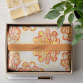 Papier Mousseline Marigots jaunes (Cadeau)