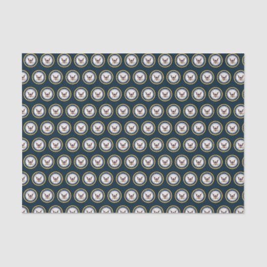 Papier Mousseline Marine américaine | Emblème de la marine (Recto)