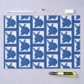 Papier Mousseline Marine Blue Bunnies (Artisanat)