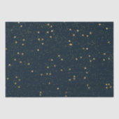 Papier Mousseline Marine Blue & Gold Stars | Noël (Recto)