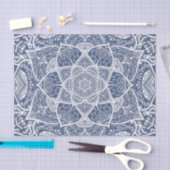 Papier Mousseline Marine et mandala blanc - Loergann dans le requin (Artisanat)