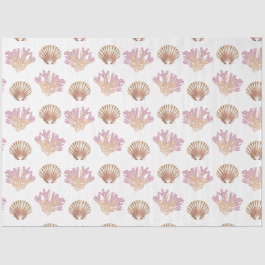 Papier Mousseline Marine Life Series Design 12 Tissu Paper (Recto)