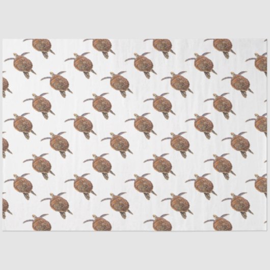 Papier Mousseline Marine Life Series Design 14 Tissu Paper (Recto)