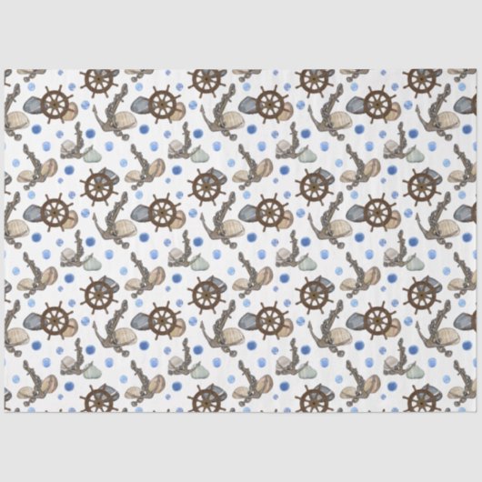 Papier Mousseline Marine Life Series Design 17 Tissu Paper (Recto)