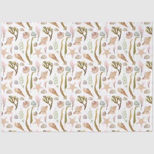 Papier Mousseline Marine Life Series Design 5 Tissu Papier (Recto)
