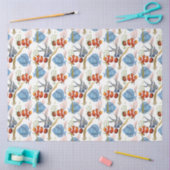 Papier Mousseline Marine Life Series Design 8 Tissus papier (Artisanat)