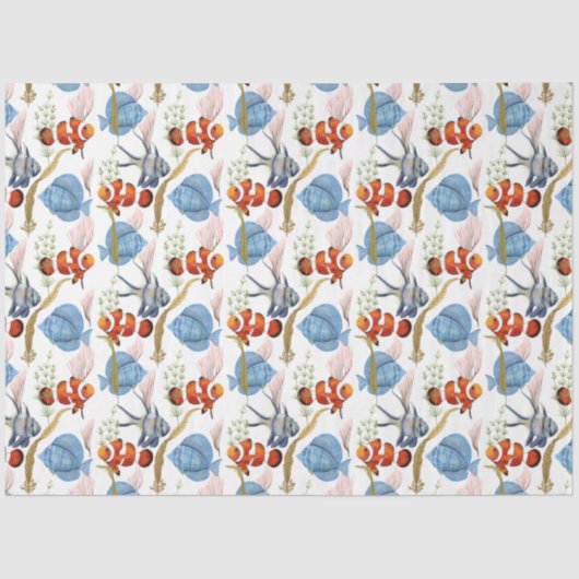 Papier Mousseline Marine Life Series Design 8 Tissus papier (Recto)
