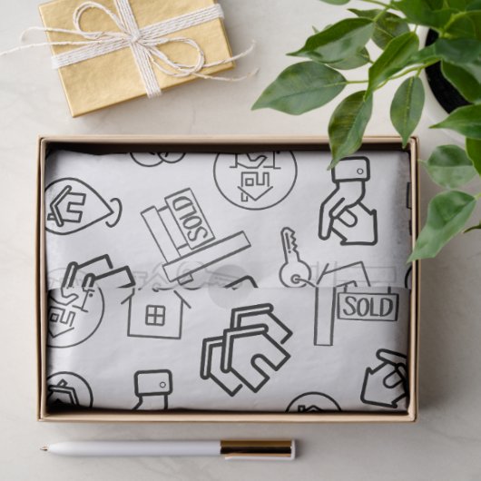 Papier Mousseline Marketing QR Code immobilier moderne (Cadeau)
