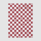 Papier Mousseline Maroon Checkered Pattern Background Tissue Paper (Recto)