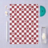 Papier Mousseline Maroon Checkered Pattern Background Tissue Paper (Artisanat)