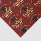 Papier Mousseline Maroon Gold Graduate Custom 2025 Graduation Party (Détail)