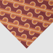 Papier Mousseline Maroon Rouge Orange Cercles Fusion Art Motif (Détail)