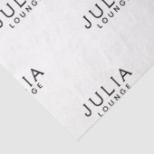 Papier Mousseline Marque Logo Nom Motif Moderne Élégant (Détail)