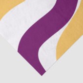 Papier Mousseline Marron jaune lignes courbes rouge ondulé design mo (Détail)