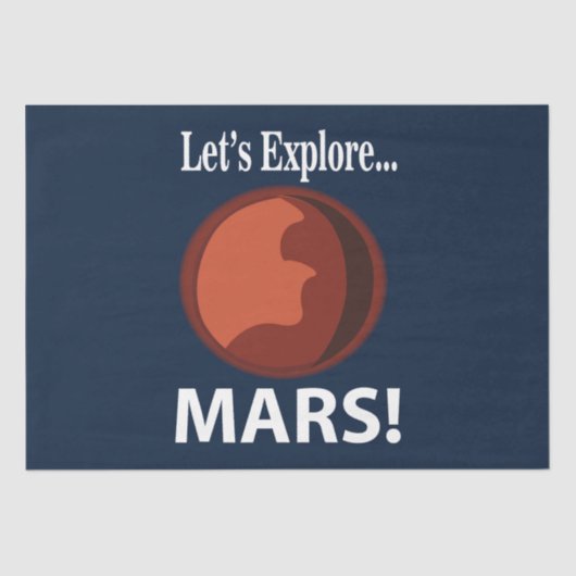 Papier Mousseline Mars Explorons Mars (Recto)