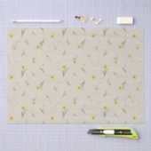 Papier Mousseline Mars Mois de naissance Fleur Jaune Daffodique (Artisanat)