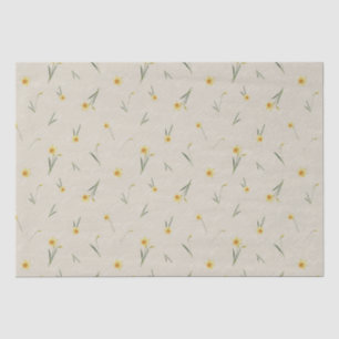Papier Mousseline Mars Mois de naissance Fleur Jaune Daffodique