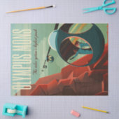 Papier Mousseline Mars Olympus Mons Système solaire Volcano le plus  (Artisanat)