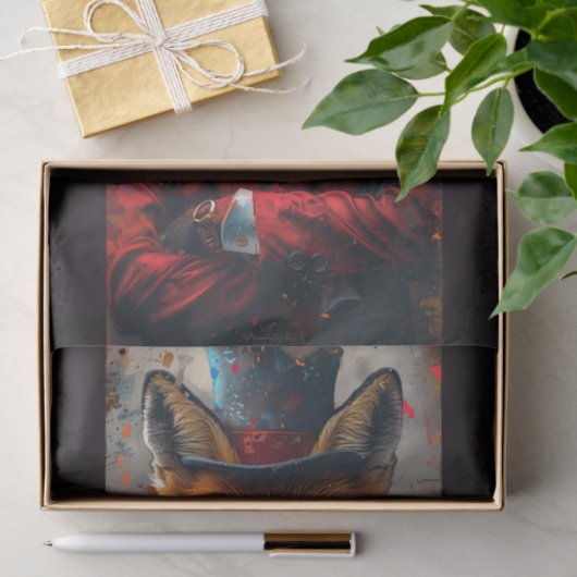 Papier Mousseline Marshall le Fox (Cadeau)