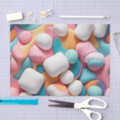 Papier Mousseline Marshmallows Abstraits colorés (Artisanat)
