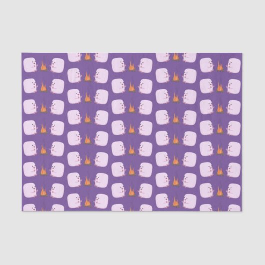 Papier Mousseline Marshmallows mignons roses par dessin animé sur le (Recto)