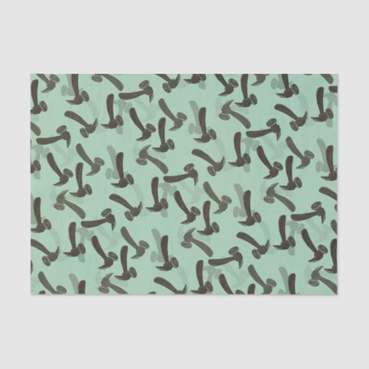 Papier Mousseline Marteau Mancave Vert (Recto)