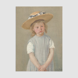 Papier Mousseline Mary Cassatt - Enfant en paille Casquette