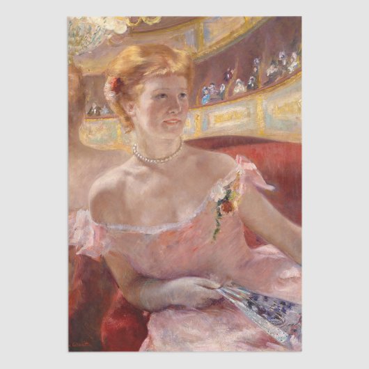 Papier Mousseline Mary Cassatt - Femme avec collier de perle dans un